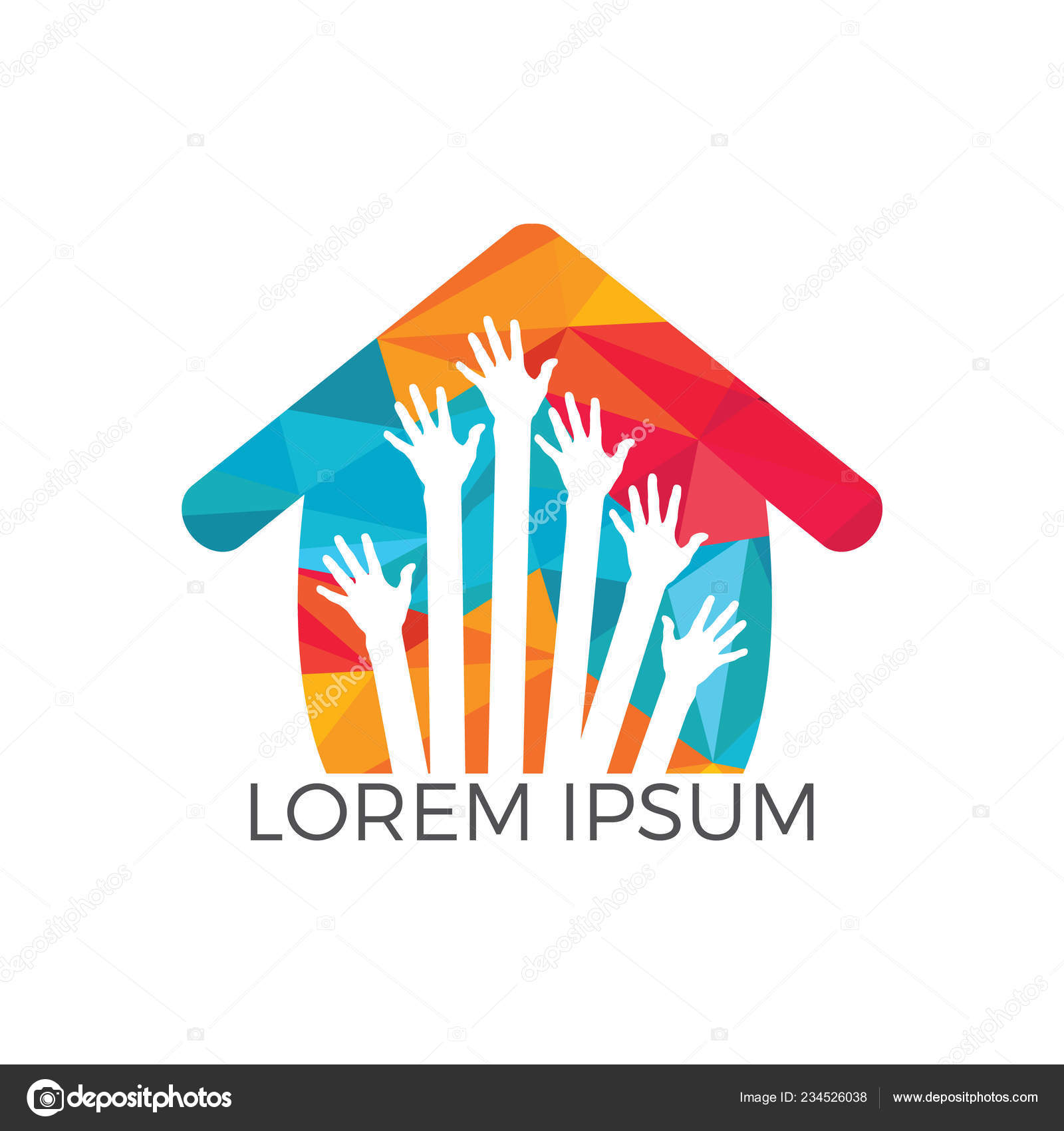 Orphan Children Home Logo Design Child Care Parenting Education Adoption Stock Vector Image By C Irfankhanalvi 234526038