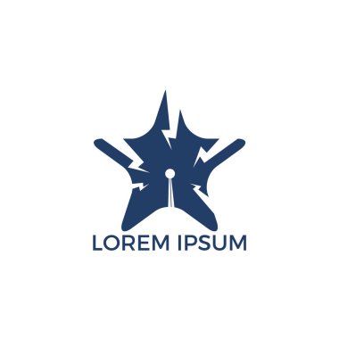 Yıldız teknoloji logo tasarımı. Soyut teknik logosu.