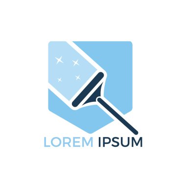 Temizlik Hizmetleri logo tasarımı süpürge. Ev temizlik şirketi logo tasarımı.