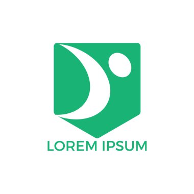 Sembol mutlu insan logo tasarlamak. Spor fitness tıbbi ya da Sağlık Merkezi logo tasarım konsepti.