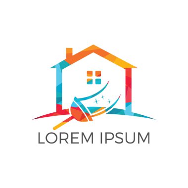 Ev temizlik logo tasarımı. Temizlik hizmeti logo tasarımı. 
