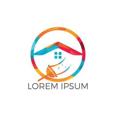 Ev temizlik logo tasarımı. Temizlik hizmeti logo tasarımı. 