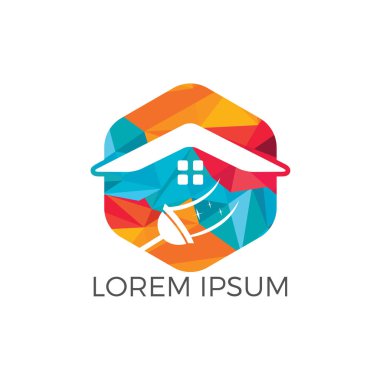 Ev temizlik logo tasarımı. Temizlik hizmeti logo tasarımı. 