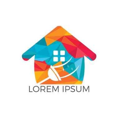 Ev temizlik logo tasarımı. Temizlik hizmeti logo tasarımı. 