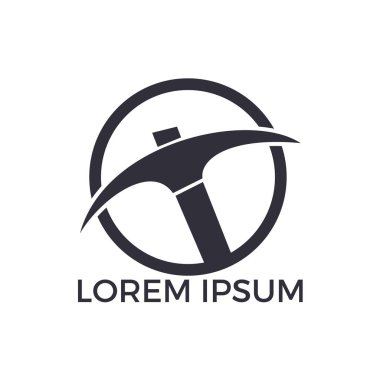 Logo tasarım madencilik. Madencilik Sanayi logo tasarım şablonu.