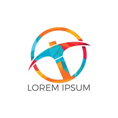 Logo tasarım madencilik. Madencilik Sanayi logo tasarım şablonu.