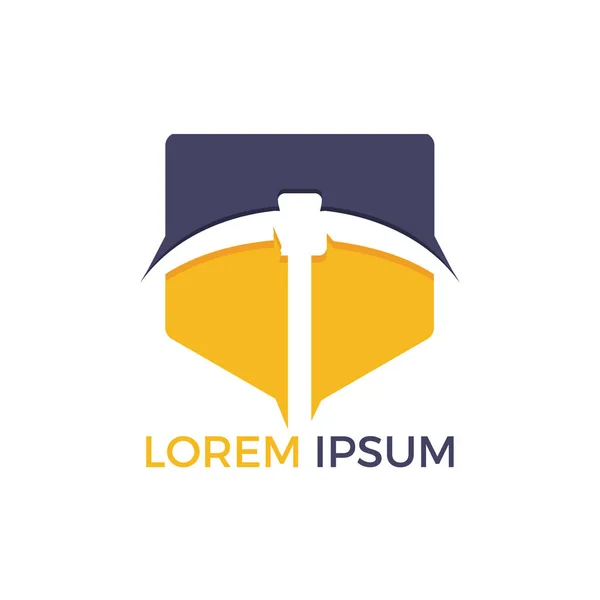 Logo tasarım madencilik. Madencilik Sanayi logo tasarım şablonu.