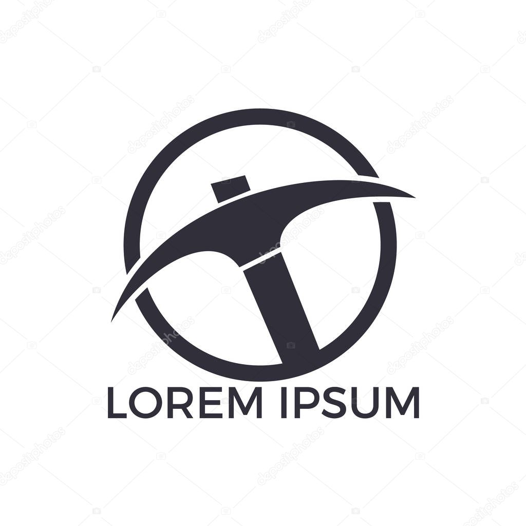 Mining Logo Design. Mining industry logo design template.