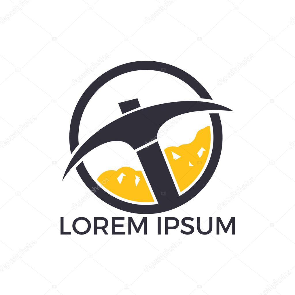 Mining Logo Design. Mining industry logo design template.