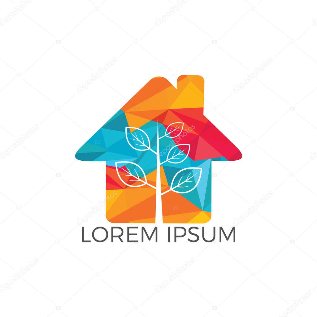 Tree House logo design. Minimal tree house logo company and business.