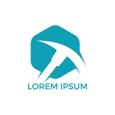 Logo tasarım madencilik. Madencilik Sanayi logo tasarım şablonu.