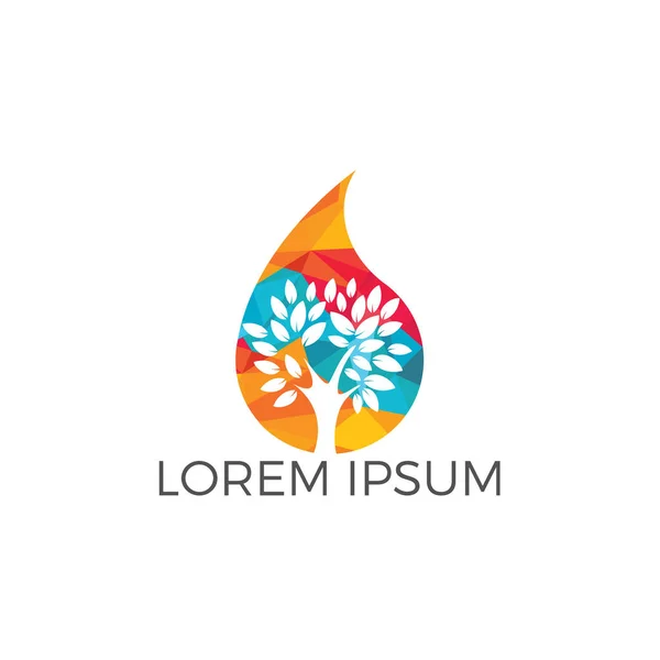 Organic Ingredients Green Leaf Water Drop Logo Design Vector Icon ストックベクター C Irfankhanalvi