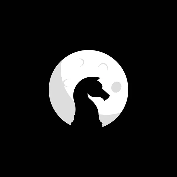 Шахматный Лунный Векторный Дизайн Идея Стиля Логотипа Компании — стоковый вектор