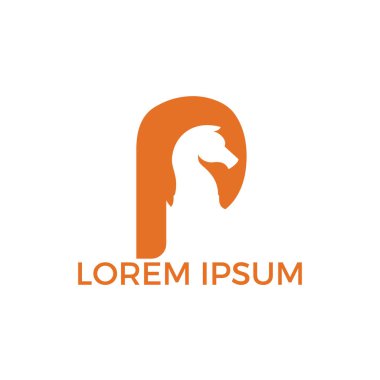 Satranç ve P harfi logo tasarımı. Satranç için yaratıcı alfabe P tipografi logosu.