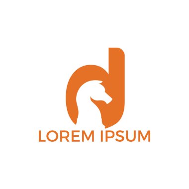 Satranç ve D harfi logo tasarımı. Satranç için yaratıcı alfabe D tipografi logosu.