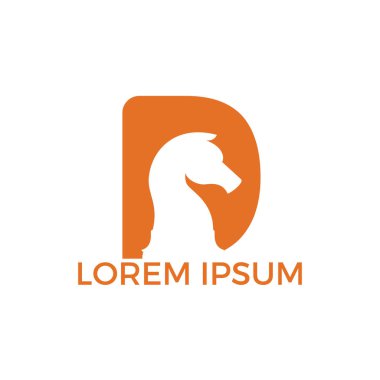 Satranç ve D harfi logo tasarımı. Satranç için yaratıcı alfabe D tipografi logosu.