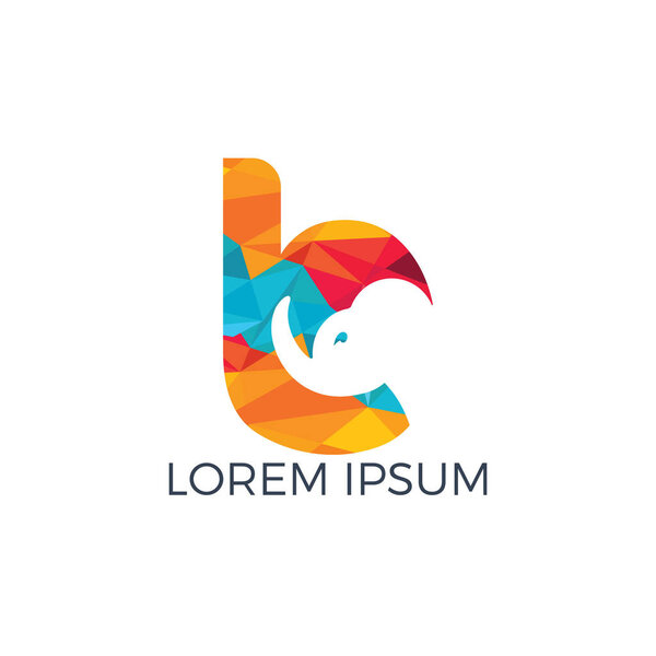 Современный дизайн логотипа слона B буквы алфавита
.