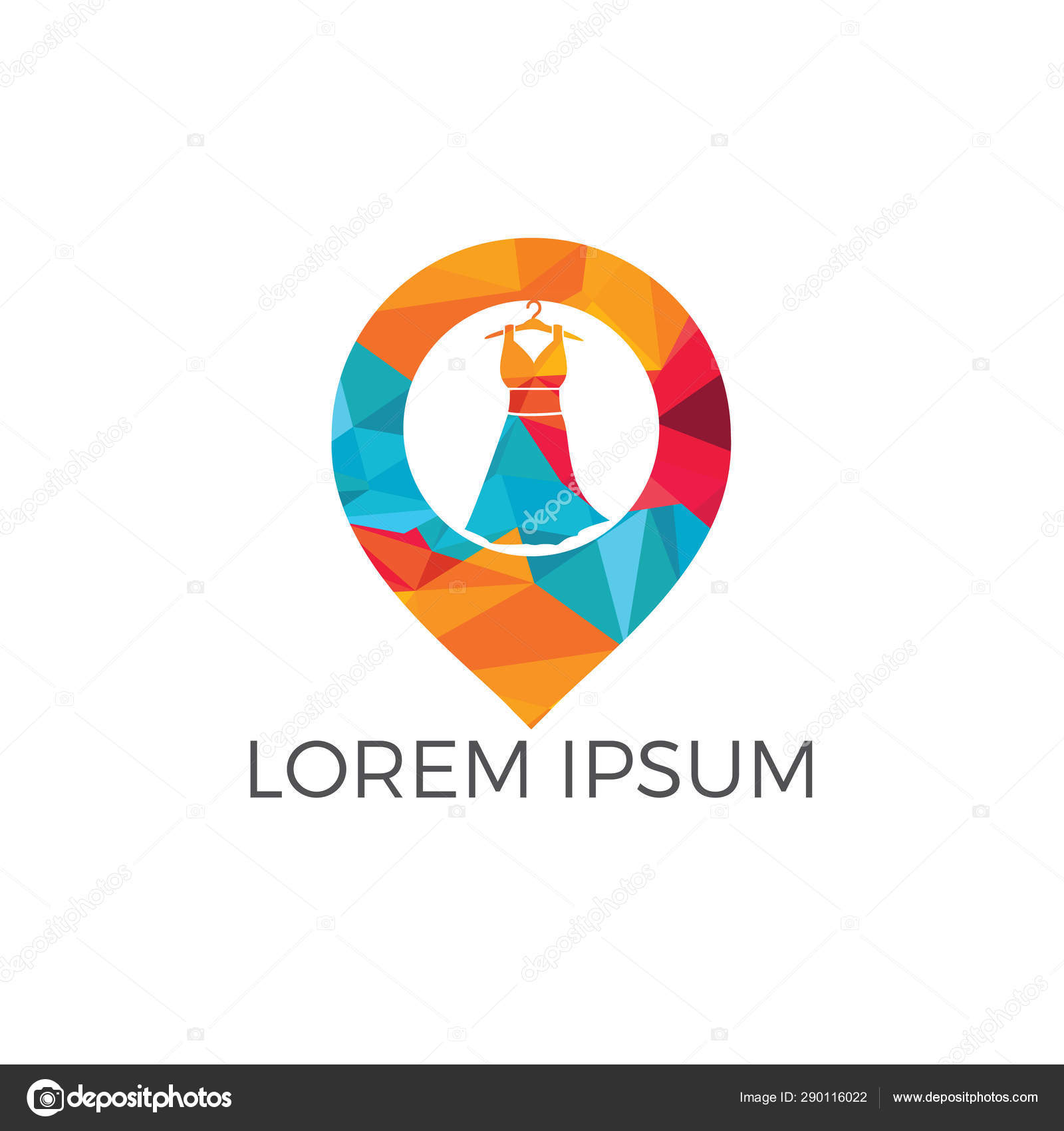 Fashion Boutique Map Pointer Logo Design Fashion Boutique Gps Locator Vector Image By C Irfankhanalvi Vector Stock