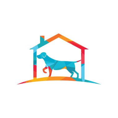 Pet ev vektör logo tasarımı. Pet shop logo tasarım şablonu.