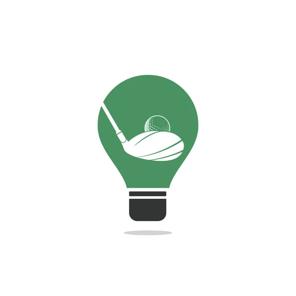 Club Golf Bulbe Forme Logo Design Golf Club Inspiration Logo — Image vectorielle