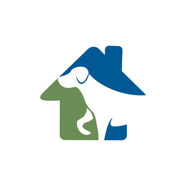 Pet Design Logotipo Vetor Home Pet Shop Logotipo Modelo Design — Vetor de Stock