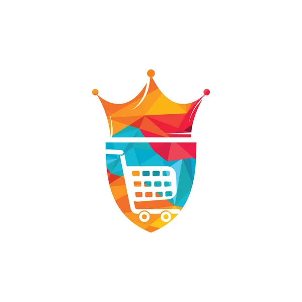 Compras Rei Vetor Logotipo Design — Vetor de Stock