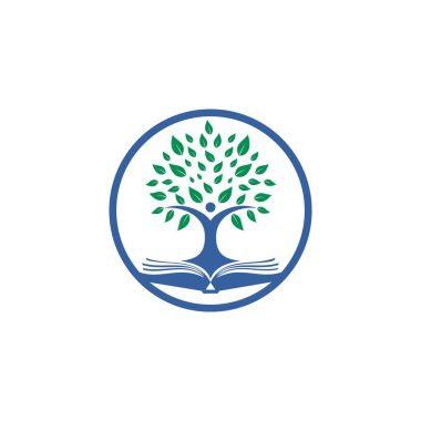 İnsan ağaç logosu tasarımı. Lider eğitim logosu tasarımı.