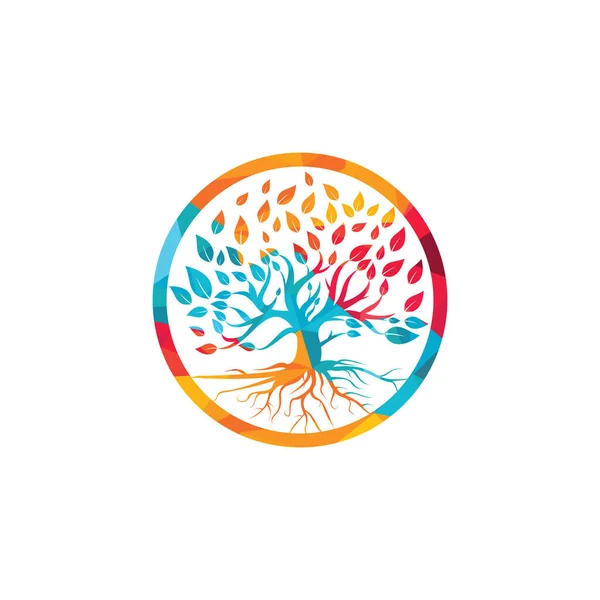 Árbol Raíz Logotipo Vector Diseño Ilustración Diseño Del Logo Tree — Vector de stock