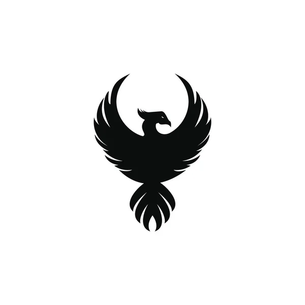 Phoenix Logo Tasarımı Mitolojik Kuşun Yaratıcı Logosu — Stok Vektör