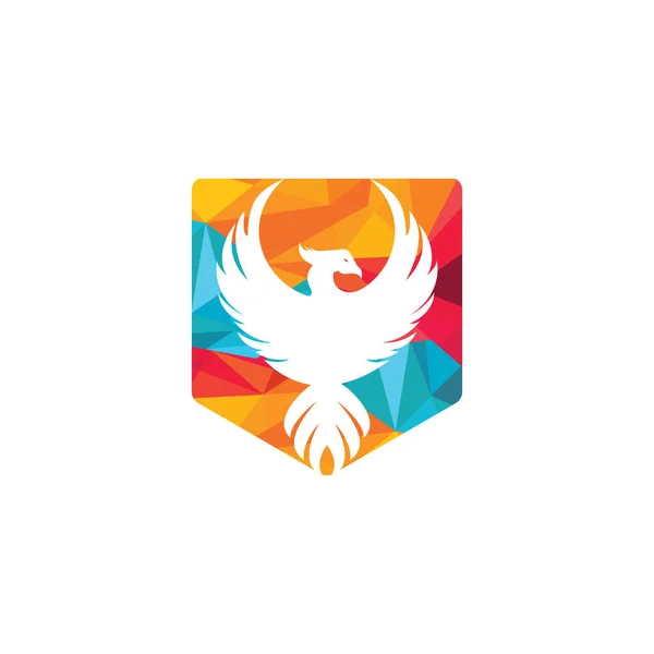 Design Des Phoenix Logos Kreatives Logo Des Mythologischen Vogels — Stockvektor