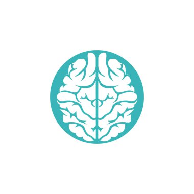 Yaratıcı beyin logo tasarımı. Fikir kavramı düşünüyorum. Beyin fırtınası güç düşünce beyin logo simgesi.