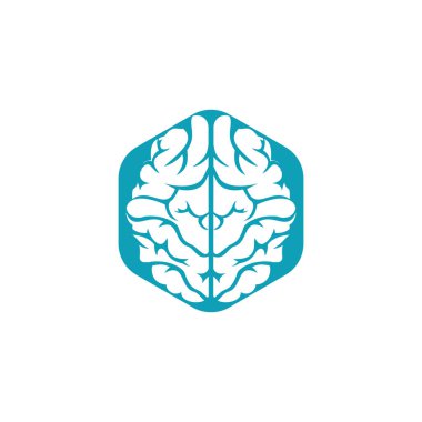 Yaratıcı beyin logo tasarımı. Fikir kavramı düşünüyorum. Beyin fırtınası güç düşünce beyin logo simgesi.