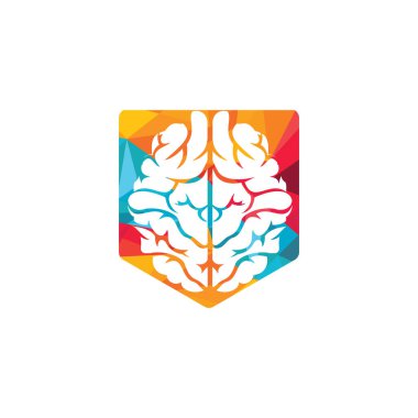 Yaratıcı beyin logo tasarımı. Fikir kavramı düşünüyorum. Beyin fırtınası güç düşünce beyin logo simgesi.