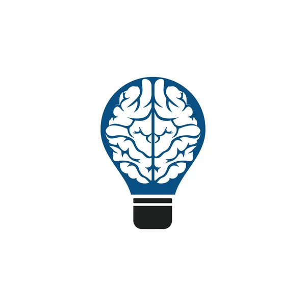 Conception Logo Ampoule Cerveau Icône Créative Vecteur Cerveau Idée Ampoule — Image vectorielle