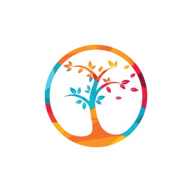 Ağaç logosu tasarımı. Minimalist yeşil ağaç logosu.