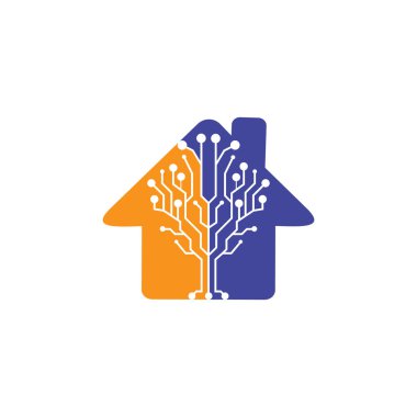 Digital Home vector logo design. Smart home icon. clipart