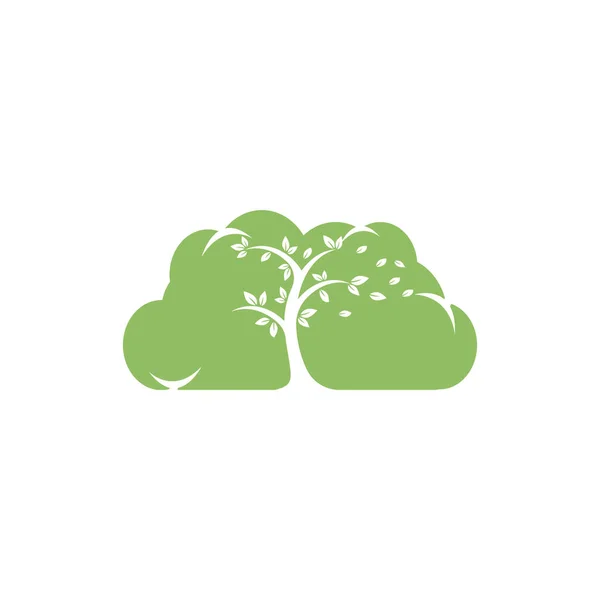 Conception Logo Cloud Tree Nature Nuage Logo Conception Concept Vecteur — Image vectorielle