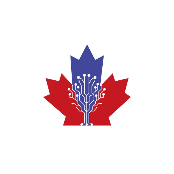 Logo Vectoriel Canada Tech Modèle Logo Vectoriel Médias Numériques Illustration — Image vectorielle