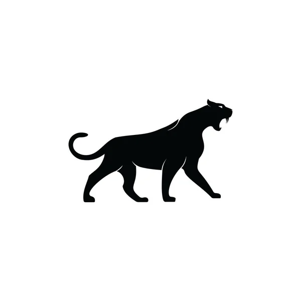 Пантера Кошки Диких Животных Векторный Дизайн Логотипа Концепция Логотипа Cheetah — стоковый вектор