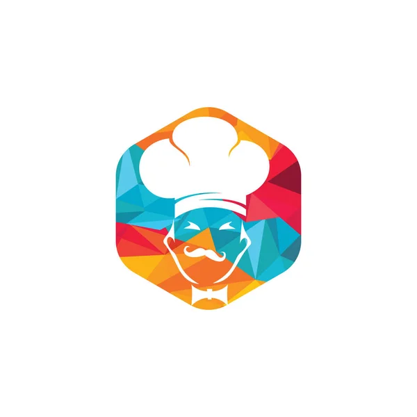 Projeto Logotipo Vetor Chef Cozinhar Restaurante Conceito Logotipo — Vetor de Stock