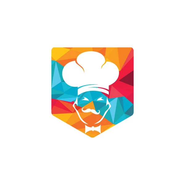 Projeto Logotipo Vetor Chef Cozinhar Restaurante Conceito Logotipo — Vetor de Stock