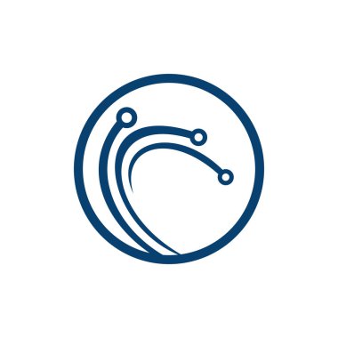 Soyut teknoloji vektör logosu tasarımı.