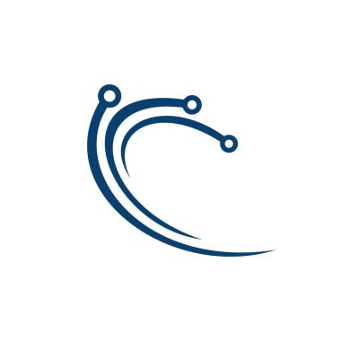Soyut teknoloji vektör logosu tasarımı.