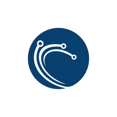Soyut teknoloji vektör logosu tasarımı.