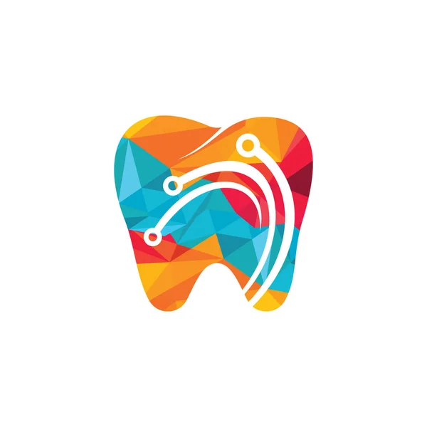 Projekt Logo Wektora Techniki Dentystycznej Szablon Logo Naprawy Zębów — Wektor stockowy