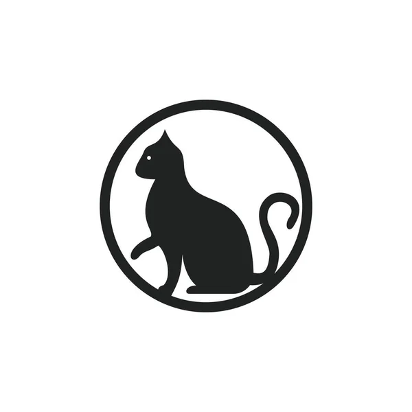 Кошачий Вектор Логотипа Дизайн Логотипа Зоомагазина Логотип Ухода Животными — стоковый вектор
