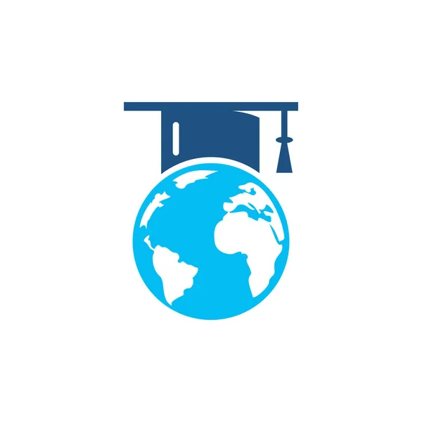 Design Logotipo Educação Mundial Educação Moderna Logotipo Design Inspiração — Vetor de Stock