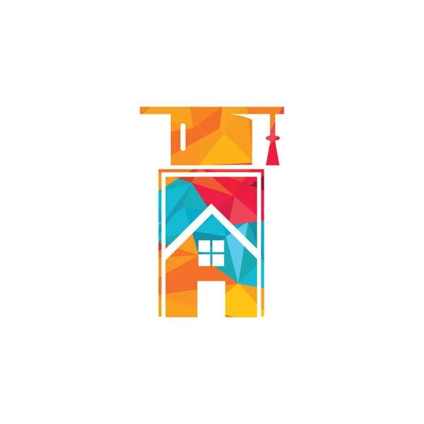 Haus Schulbildung Logo Design Logovorlage Für Studentenwohnungen — Stockvektor
