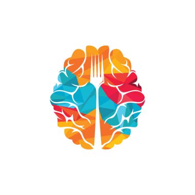 Beyin Gıda logosu tasarımı. Thing Food logo tasarım şablonu.