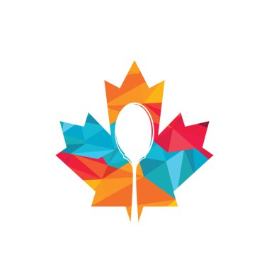 Yaratıcı ve modern Kanada restoranı veya mutfak logosu tasarımı.